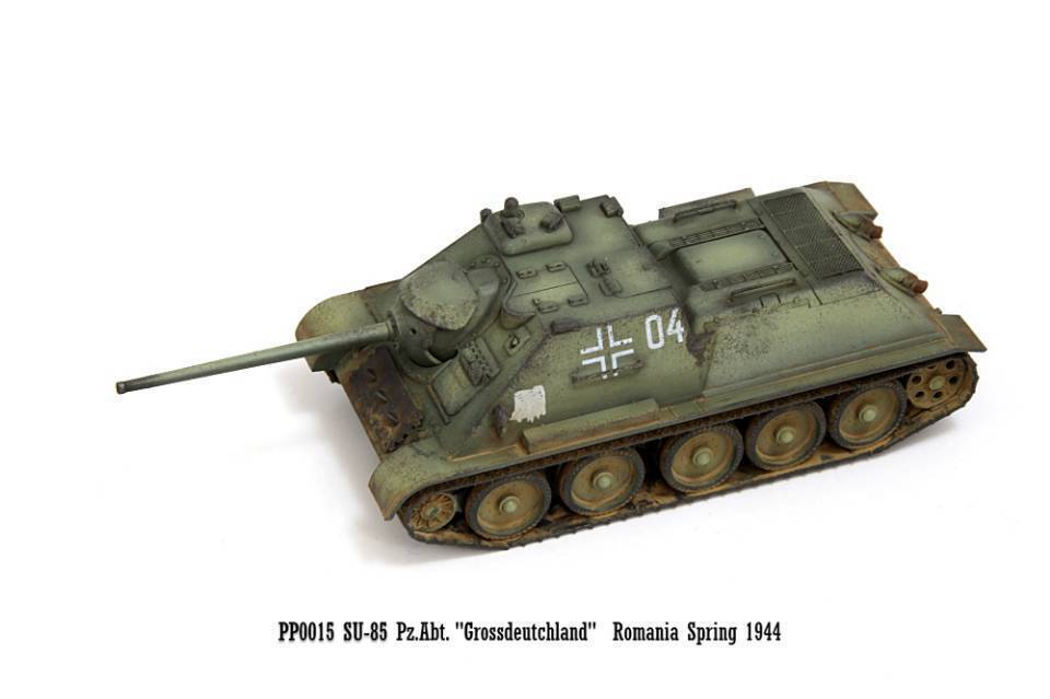 S-Model 1/72 German Captured Romanian SU-85 Military Tank PP0015 Model Ornament