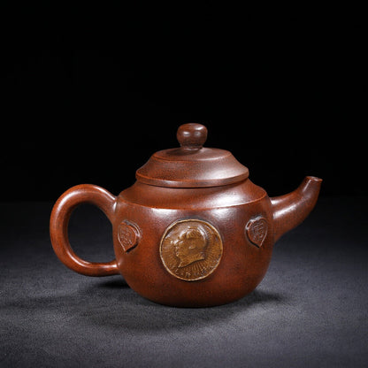 Chinese Yixing Zisha Clay Handmade Exquisite Teapot（文革壶 底款：徐汉棠）