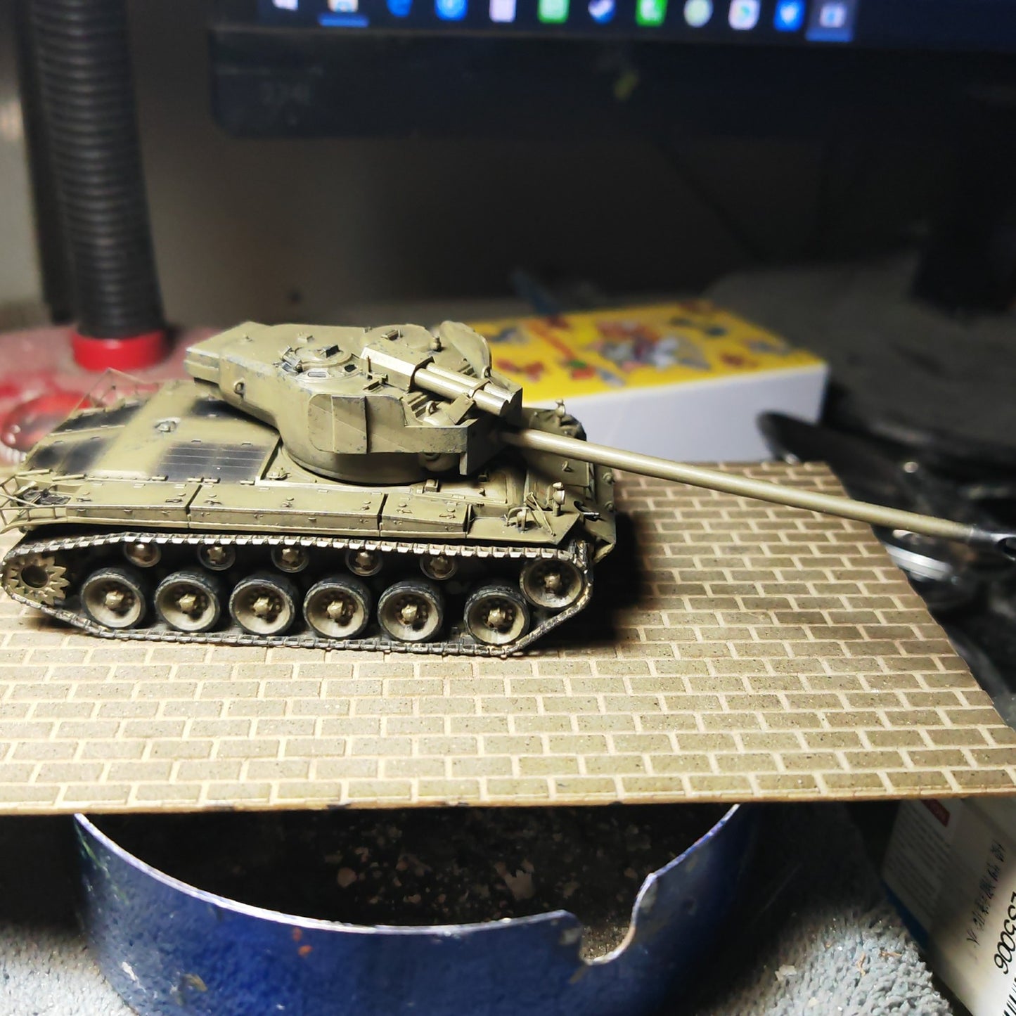 3D Printed 1/72 American Super Pershing Tank Finished Product