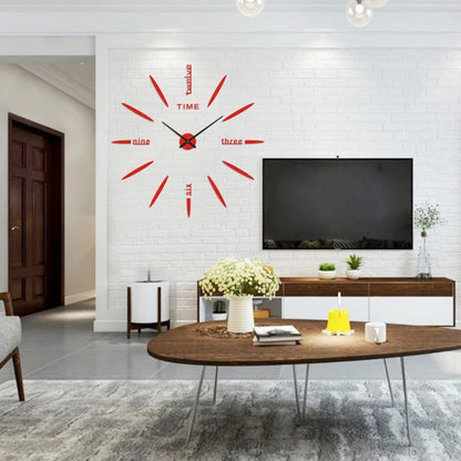 DIY Wall Clocks Creative Acrylic Punch-Free Luminous Living Room Home Decor 16in
