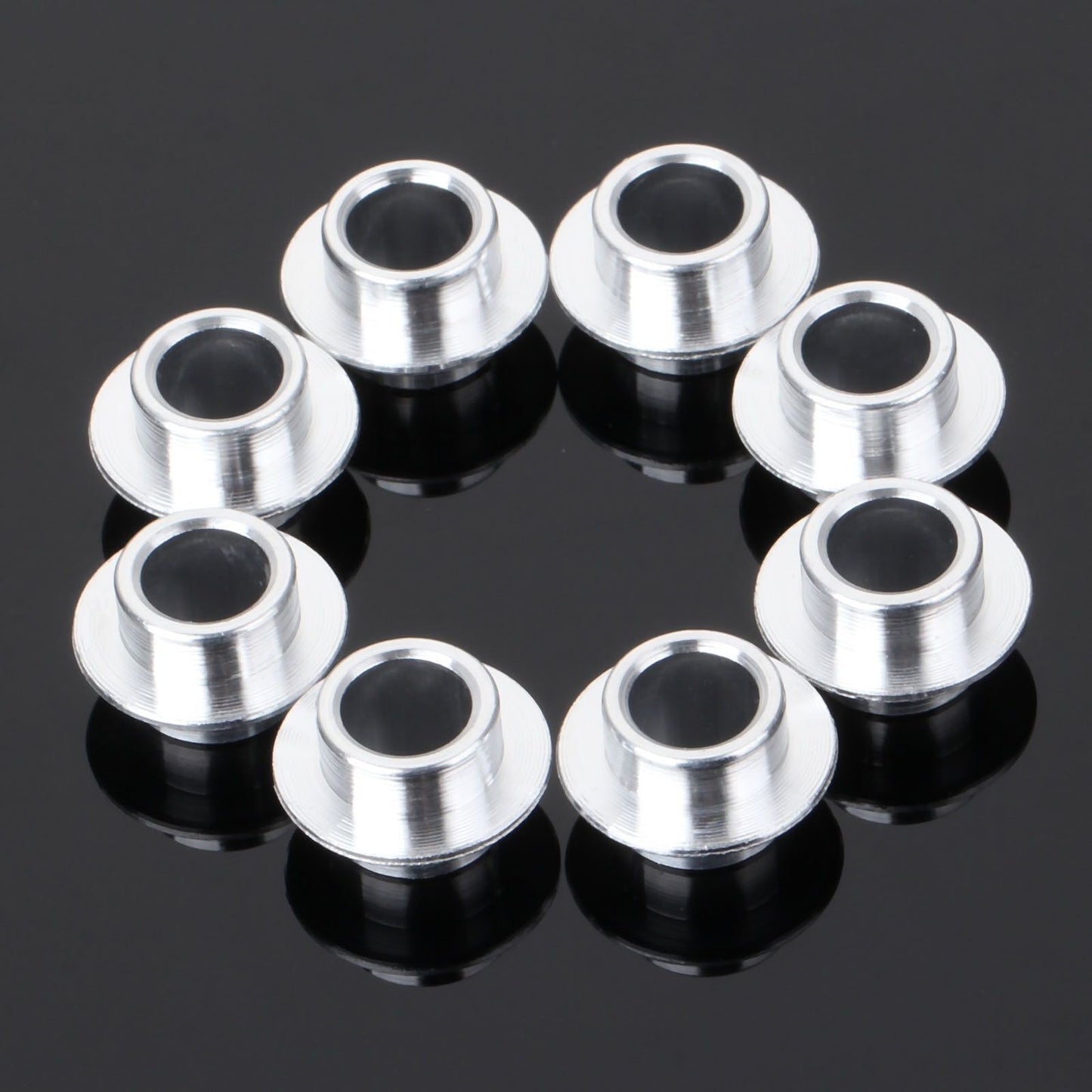8Pcs 8mm Skate Wheel Aluminum Skateboard Replacement Roller Skates Skating Parts