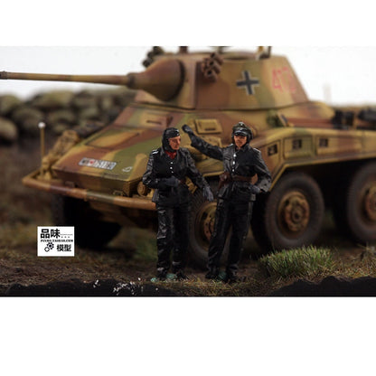 1/72 Homemade German 234 Chariot 2pcs Soldier Coloring Finished Model No Tank