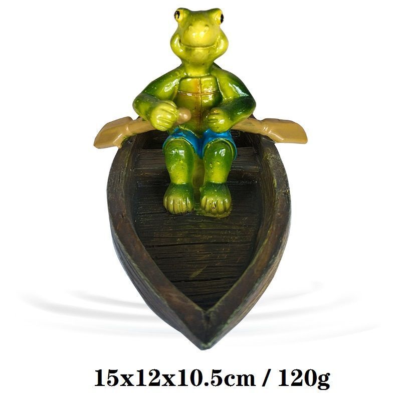 Frogs Statue Resin Floating Sculpture Desk Ornament Tank Garden Pond Decorations