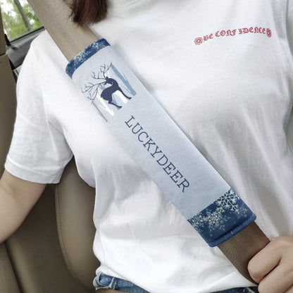 2 car seat belt covers, shoulder protectors, plush, soft and elongated