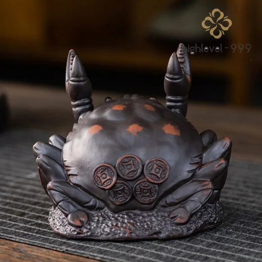 Crab Purple Sands Tea Pet Ornaments Tea Play 9cm Statue Decor Sculpture Crafts