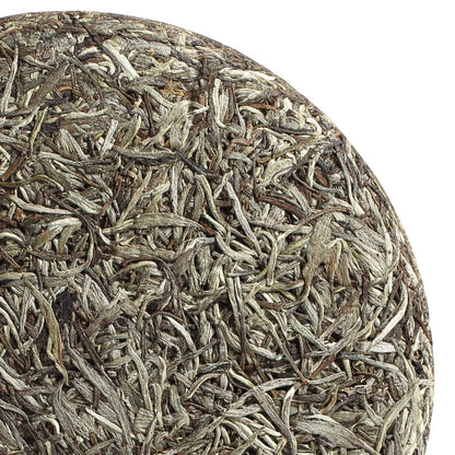 2021 Year 300g Supreme Silver Needle White Tea Cake Fuding Bai Hao Yin Zhen Tips