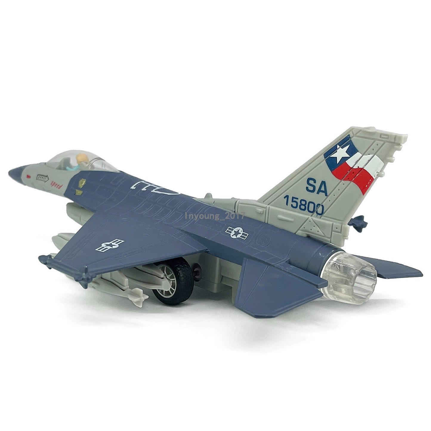 1:72 Scale 1985 F16 Fighter Jet Airplane Model Metal Diecast Plane Toy Blue