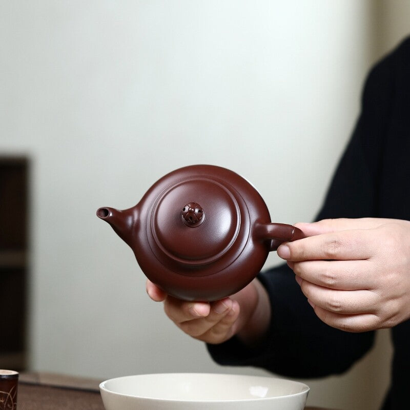 On Sales Marked Tea Pot Real Yixing Zisha Purple Zhu Clay Master Pot Handmade