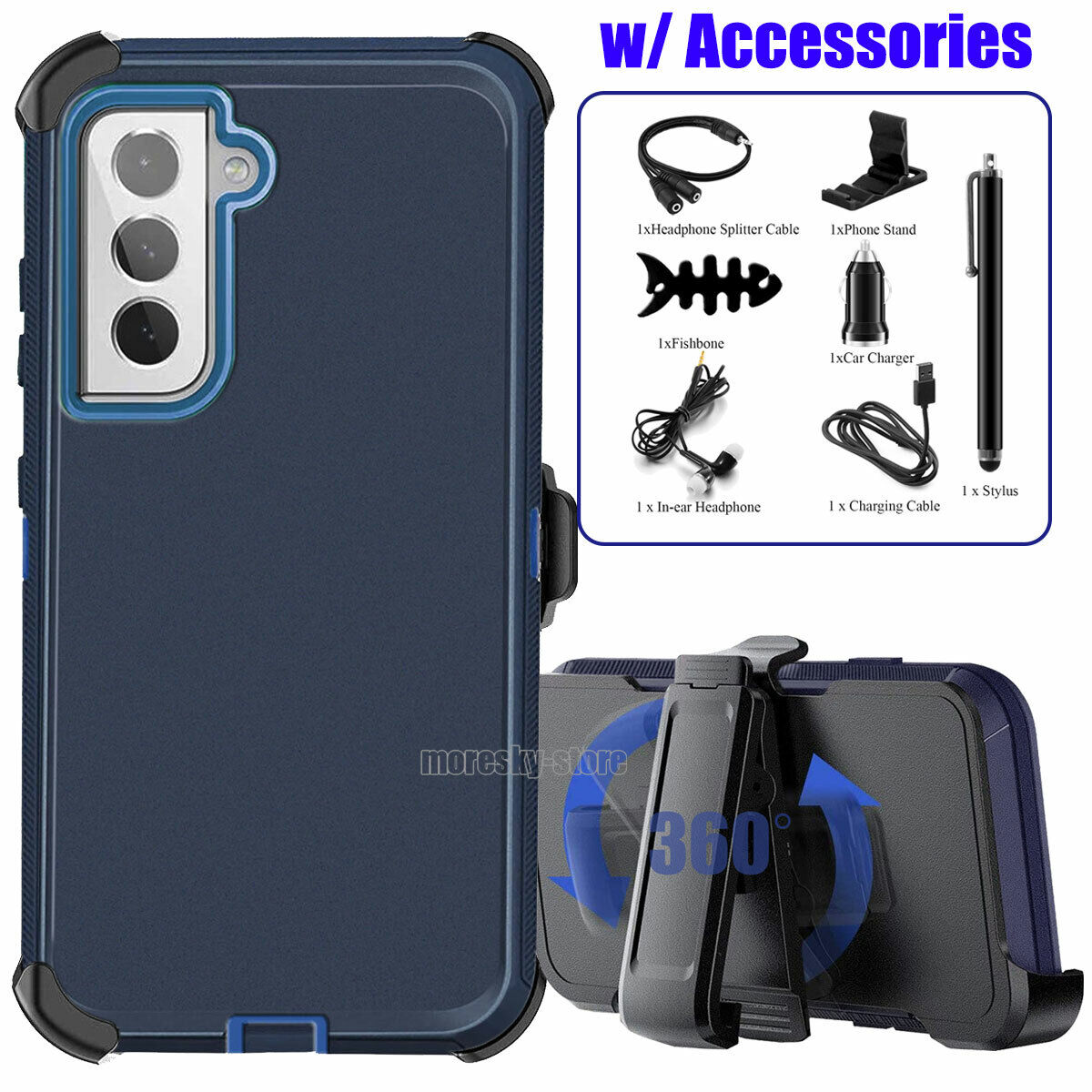 For Samsung Galaxy S21 FE 5G Belt Holster Case Hard Shockproof Cover / Accessory