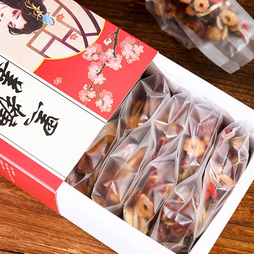 Black Sugar Ginger Tea Red Dates Goji Berries Longan and Osmanthus Tea Bag 300g