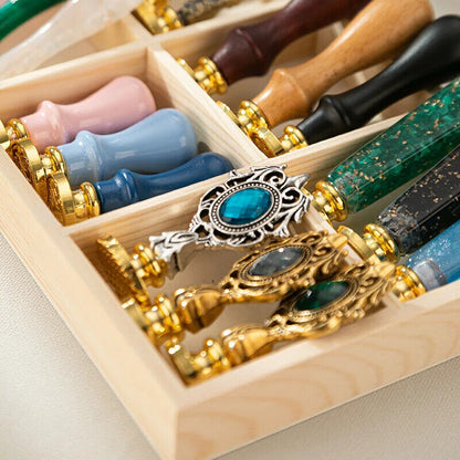 Wax Sealing Stamps Metal Retro Magic College Roman Column Handle DIY Card Making