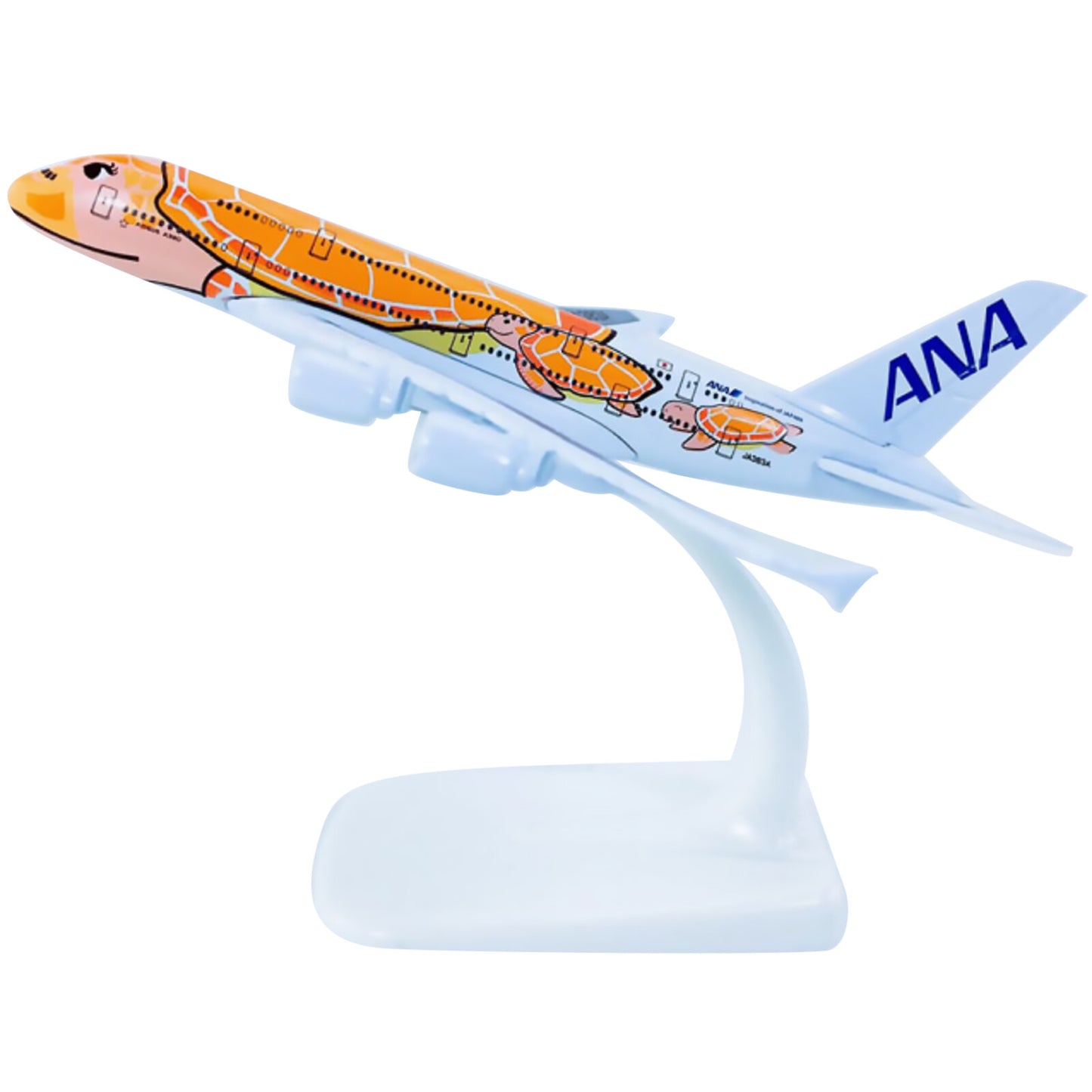 1:500 15cm Aircraft ANA Sea Turtle Painting A380 Alloy Plane Model Ornaments