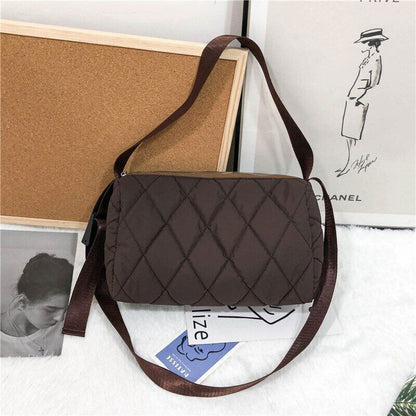 Black Quilted Bag Handbags Women's Bag Fashion All-Match Shoulder Bag Tote Bag