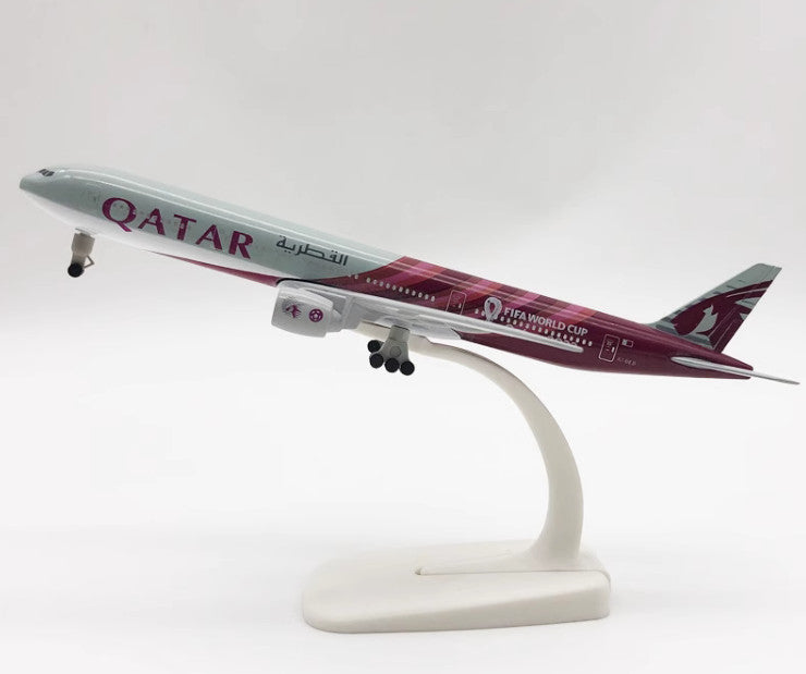 19CM QATAR BOEING 777-300ER A7-BEB Passenger Aircraft Diecast Airplane Model