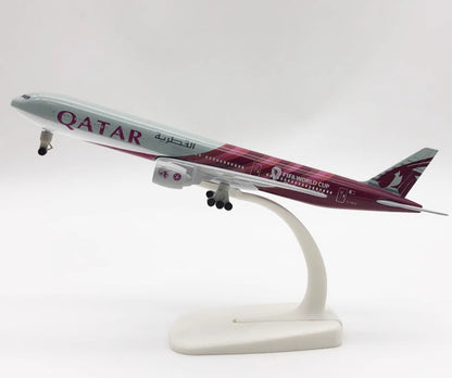 19CM QATAR BOEING 777-300ER A7-BEB Passenger Aircraft Diecast Airplane Model