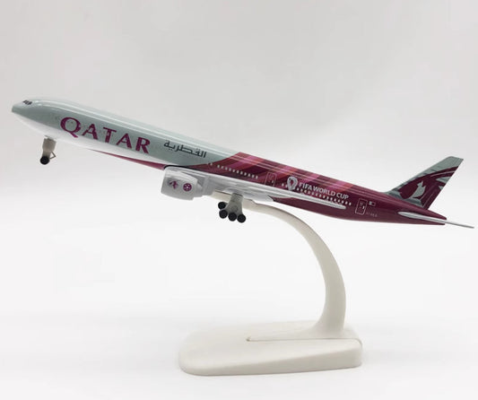 19CM QATAR BOEING 777-300ER A7-BEB Passenger Aircraft Diecast Airplane Model