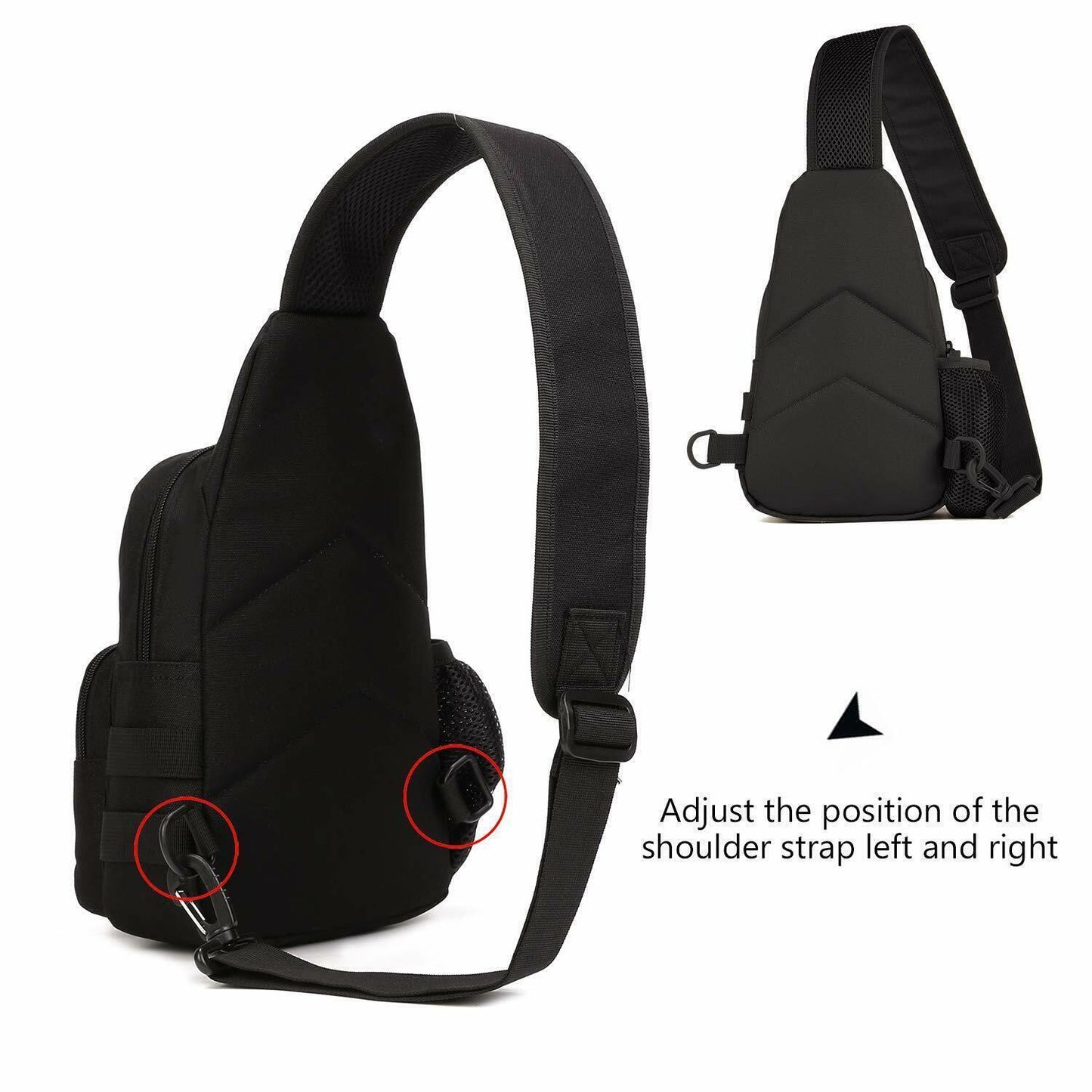 Tactical Chest Bag Backpack Men's Molle Crossbody Sling Messenger Shoulder Pack