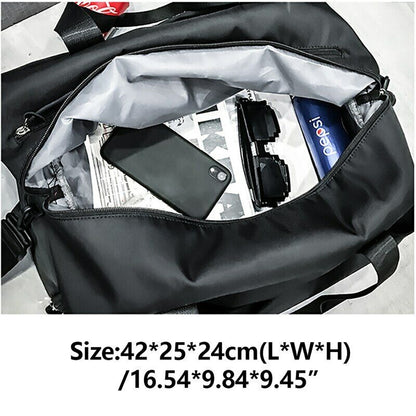 Solid Shoulder Bags Dry and Wet Separation Waterproof Sports Gym Bag Male Female