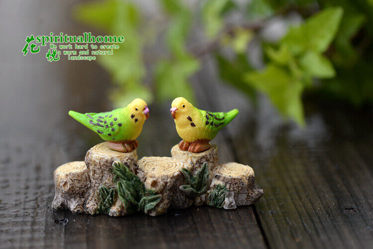 Decoration Ornaments 3pcs/lot Gorgeous Parrot Moss Micro Landscape Material