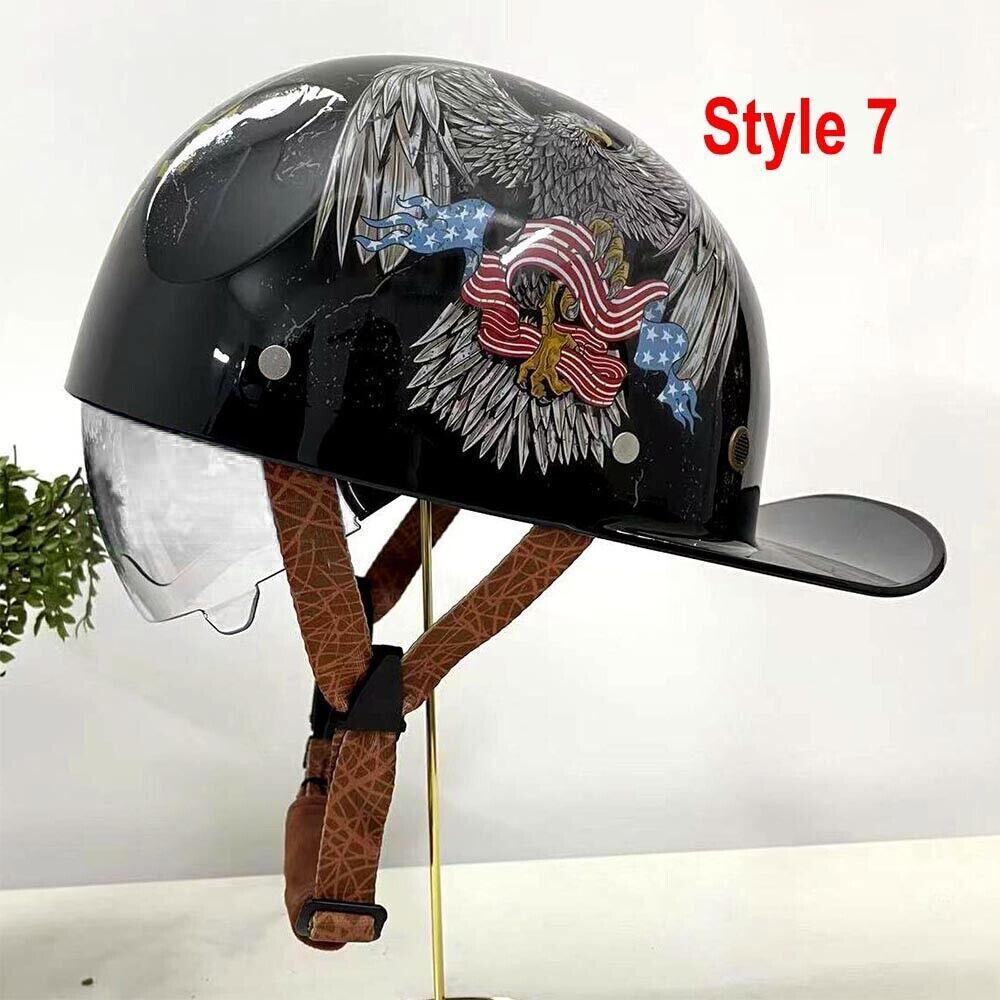 Motorcycle Duck Helmet Retro Helmets Baseball Cap Half Colorful Men Head Safety