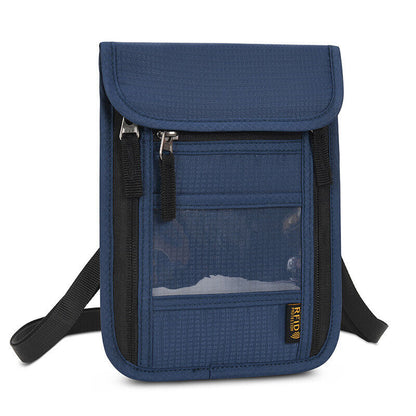 RFID Blocking Passport Holder Travel Card Storage Bag Neck Phone Pouch AntiTheft
