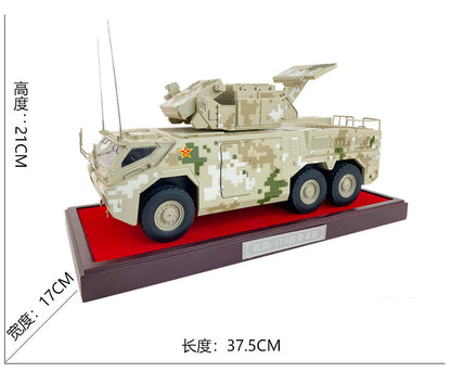 1:24 38CM HQ-17A AIR DEFENSE MISSILE Launcher Truck Diecast Military Armor Model