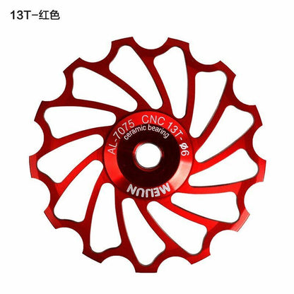 Rear Derailleur Guide Wheel 2pcs MTB Road Bike Ceramic Pulley 7005 11T Cycling