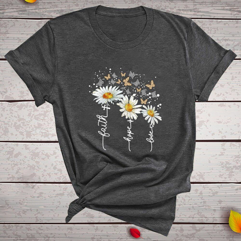 Women T-shirt Print Short Sleeve Casual Tee Short Regular Broadcloth Cotton XXL