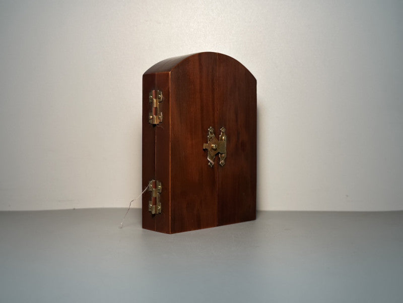 Chinese Medicine Buddha Three Open Box wood Carving Decoration
