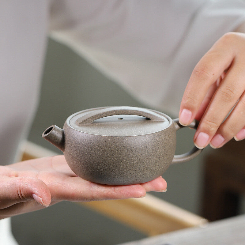 Big Mouth Tea Pot For Pu'er Tea Full Handmade Hanwa Pot Marked Zisha Qingduan