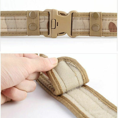 Combat Belts Army Style Quick Release Tactical Canvas Waistband Outdoor Hunting