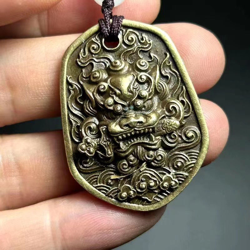 Necklace Pendant Car Accessory Keychain Decorative Pendant Lion Necklace