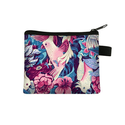 Floral Print 13.5*11 CM Cosmetic Bag Napkin Organizer Coin Card Lipstick Pouches