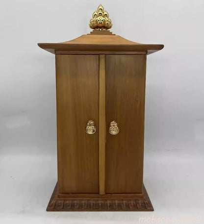 New Cypress Wood Butsudan Shrine God Zen Wooden House Religion Spirituality