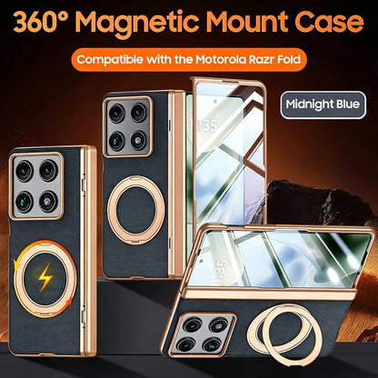 For Motorola Razr Fold Case Magnetic Ring Stand Hinge Rugged Protector Case