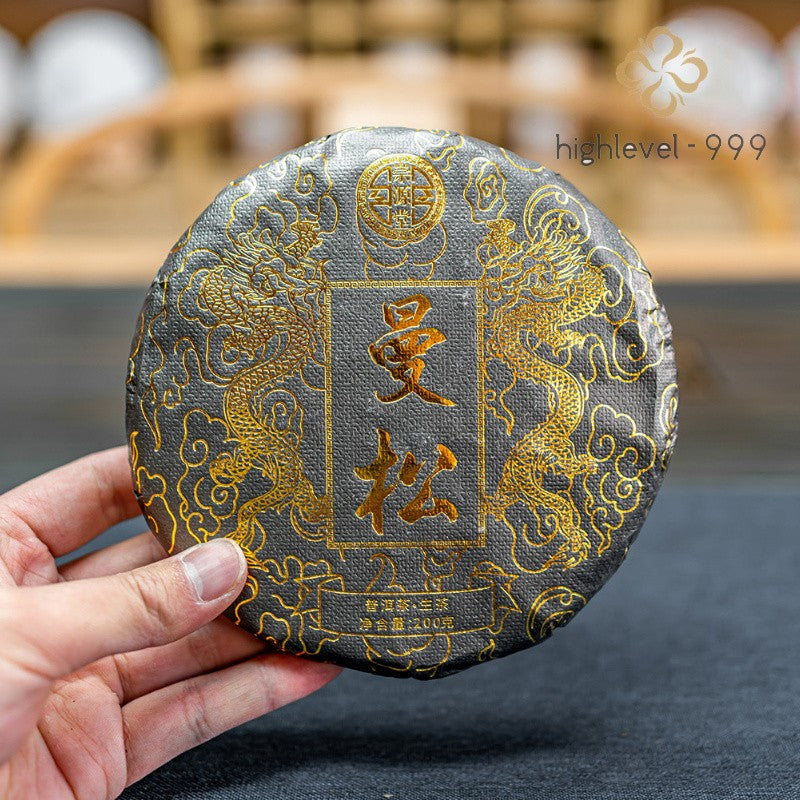 200g Raw Puer Tea Cake Mansong Yunnan Big Tree Compressed Sheng Puer Tea