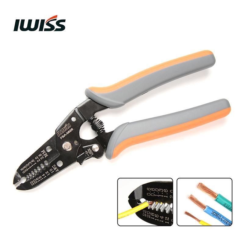 IWISS FSA-0626 Wire Stripping Plier Cable Cutter Φ0.6-2.6mm 20-10AMG