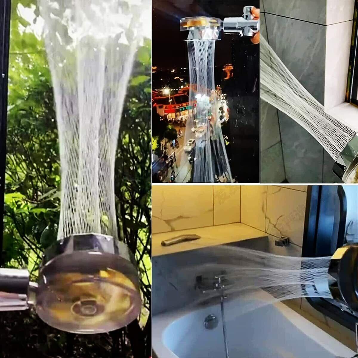 2 X Hydro Jet High Pressure Shower Head with 2 Filters,Handheld Turbo Spa Fan
