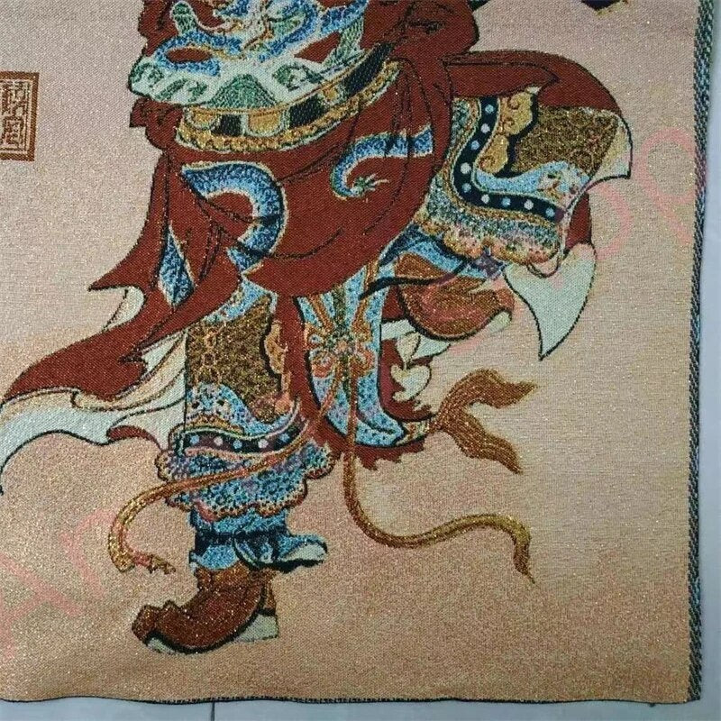 Religious Thangka Exquisite Embroidered Brocade Painting Tianshi Zhong Kui