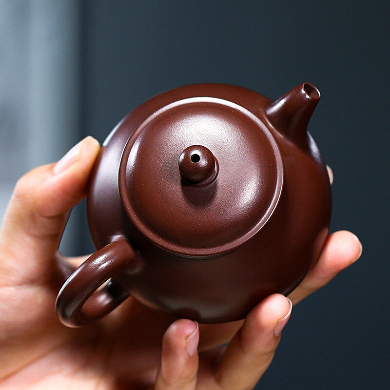 Handmade Tea Pot Pan Pot Marked Chinese Real Yixing Zisha Pot Kungfu Tea Pot New