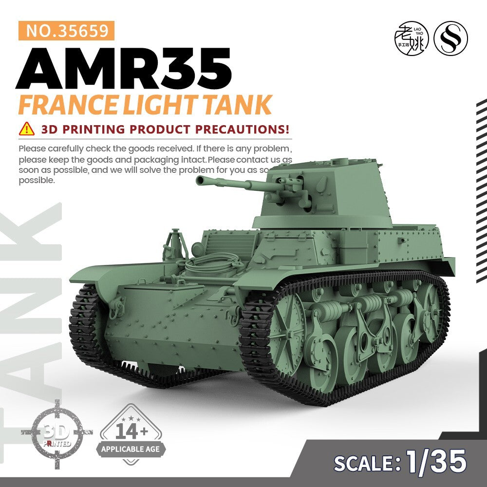 SSMODEL SS35659 1/35 Military Model Kit France AMR35 Light Tank