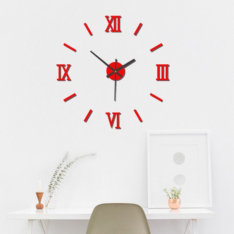 DIY Wall Clocks Creative Acrylic Punch-Free Luminous Living Room Home Decor 16in