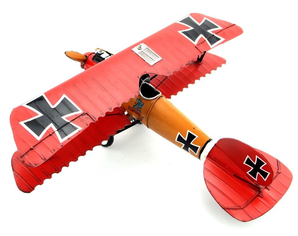 45CM Handmade Antique Germany Albatros D.V Fighter Tin Metal Reproduction Model