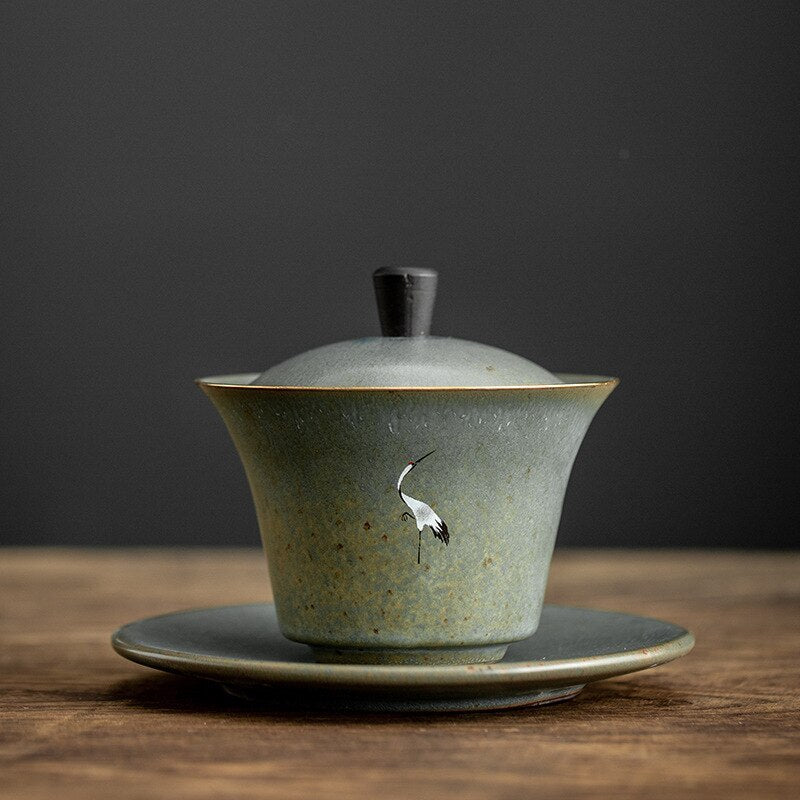 130ml Ceramic Gaiwan Tureen Chinese Tea Sets Drinkware
