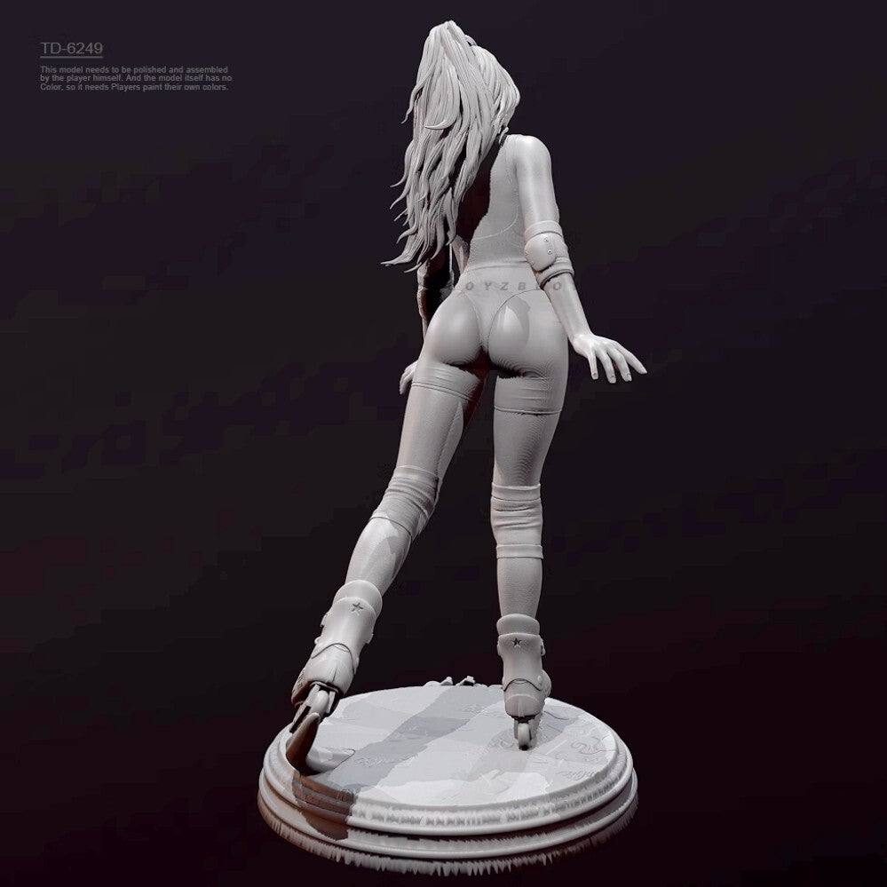 50mm resin figure model kit Pulley Girl 3D Printing Unpainted Unassembled