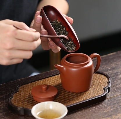 Chinese Rosewood Carved Spoon Wood Shovel Tea Coffee Powder Scoop Tool Zen