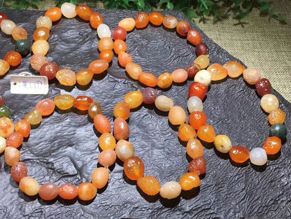 Rare Natural Gobi Desert Alashan Agate stone Prayer Pendant Bracelet