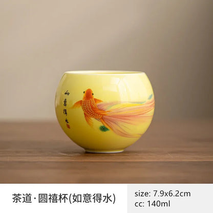 Chinese Ceramic Teacup Handmade Custom Master Cup Traditional Tea Accessories