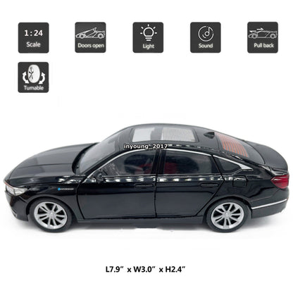 1/24 Scale 2023 Honda Accord Model Car Diecast Toy Cars Boys Toys for Kids Gifts