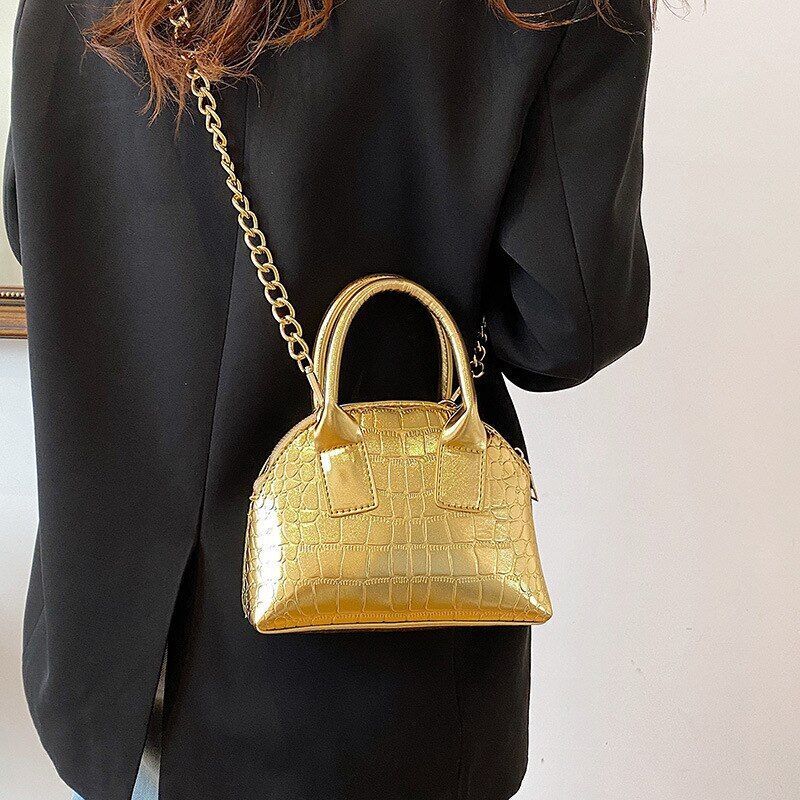 Pattern Synthetic Leather Crossbody Bag Shoulder Handbag Small Shell 20X15X6 CM